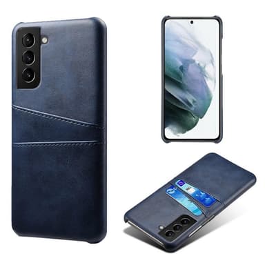 SKALO Samsung S21 FE PU-læder Kortholder Cover - Blå