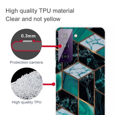 SKALO Samsung S21 FE Marmor TPU-cover - #9