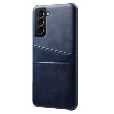 SKALO Samsung S21 FE PU-læder Kortholder Cover - Blå