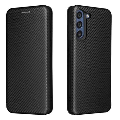 SKALO Samsung S21 FE Carbon Fiber Pungetui - Sort