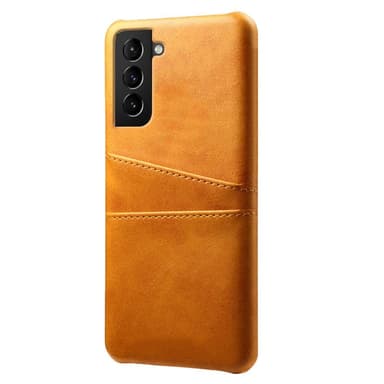 SKALO Samsung S21 FE PU-læder Kortholder Cover - Lys brun