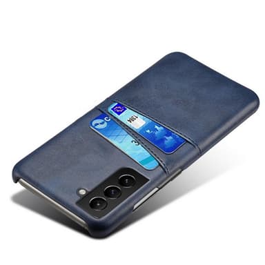 SKALO Samsung S21 FE PU-læder Kortholder Cover - Blå