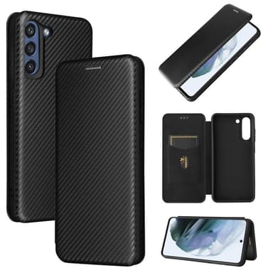 SKALO Samsung S21 FE Carbon Fiber Pungetui - Sort