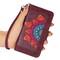 Flower wallet cover 4-kort Samsung Galaxy S22 Ultra - Bordeaux