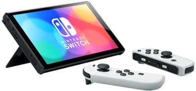 Nintendo Switch OLED gaming konsol med hvide Joy-Con controllere EU