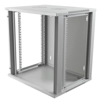 DELTACO 19 "kabinet, 12U, 540x450mm, portræt eller vægmonteret, glasdør