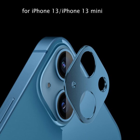 iPhone 13/13 Mini linsecover aluminiumslegering Blå