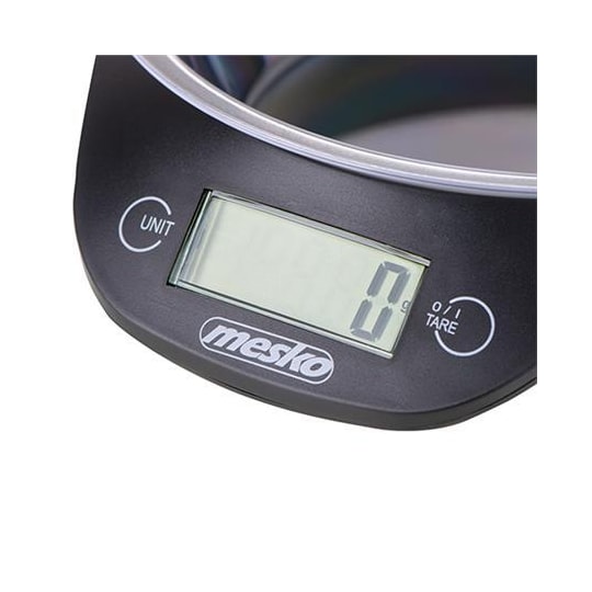 Mesko Køkkenvægt med skål MS 3164 Maksimal vægt (kapacitet) 5 kg, Gradering 1 g, Displaytype LCD, Sort