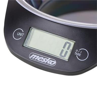 Mesko Køkkenvægt med skål MS 3164 Maksimal vægt (kapacitet) 5 kg, Gradering 1 g, Displaytype LCD, Sort