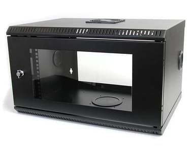 StarTech.com RK619WALLGB, Vægmonteret stativ, 6U, 50 kg, Nøglelås, 10,5 kg, Sort