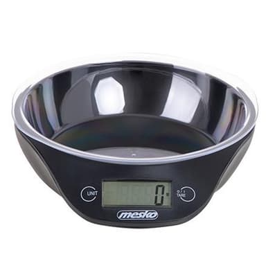 Mesko Køkkenvægt med skål MS 3164 Maksimal vægt (kapacitet) 5 kg, Gradering 1 g, Displaytype LCD, Sort