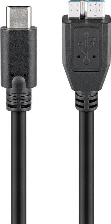 USB-C™ til Micro-B 3.0 kabel, sort