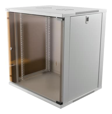 DELTACO 19 "kabinet, 12U, 540x450mm, portræt eller vægmonteret, glasdør