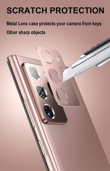 Samsung Note 20 Ultra linsecover aluminiumslegering Sølv
