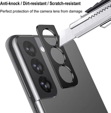 INF Samsung S21 Plus objektivdæksel aluminiumslegering Sort