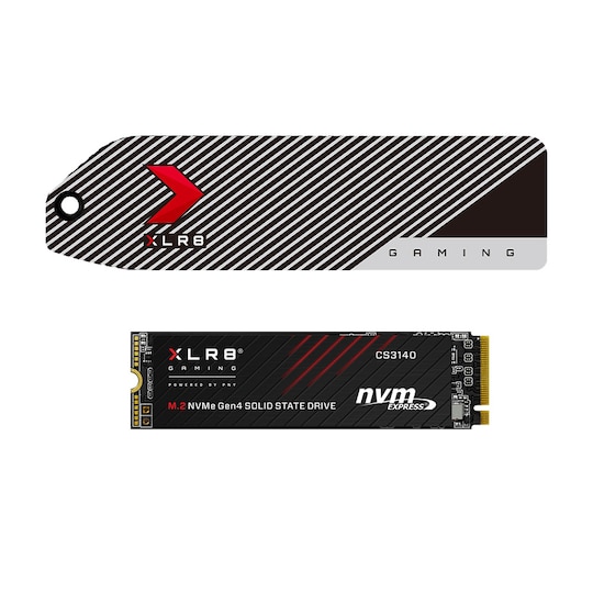 XLR8 Bundle with CS3140 M.2 NVMe Gen4 x4 1TB SSD and XLR8 SSD Cover with Integrated Heatsink designed to fit PS5™