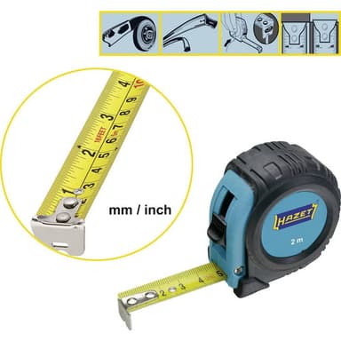 Målebånd 3 m Stål Hazet 2154N-3 2154N-3