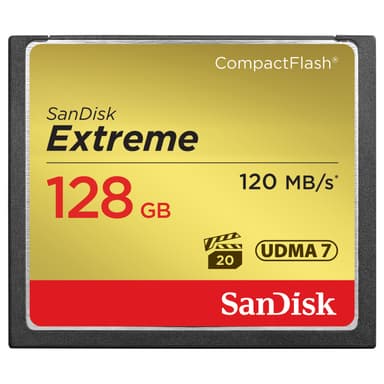 SanDisk CF Extreme 128 GB hukommelseskort