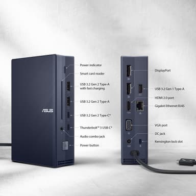 ASUS SimPro 2 Dock dockingstation til bærbar computer