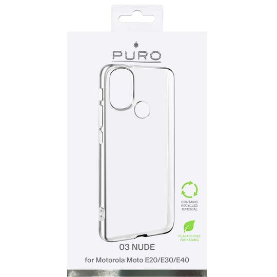 Puro 0.3 Nude Motorola Moto E20/E30/E40 cover (gennemsigtigt)