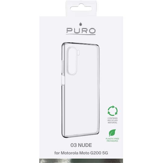 Puro 0.3 Nude Motorola Moto G200 5G cover (gennemsigtigt)