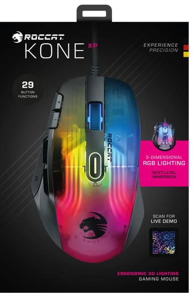 Roccat Kone XP RGB gaming mus (sort)