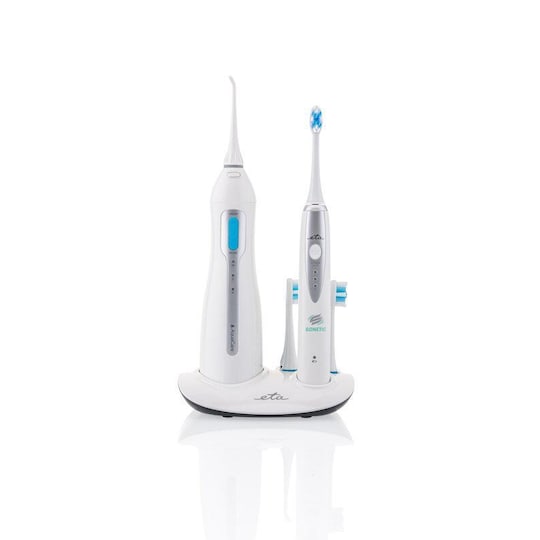 ETA mundplejecenter (sonisk tandbørste+mundskylningsapparat) ETA 2707 90000 Til voksne, Genopladeligt, Sonisk teknologi, Tandbørstetilstande 3, Antal børstehoveder inkluderet 3, Hvid