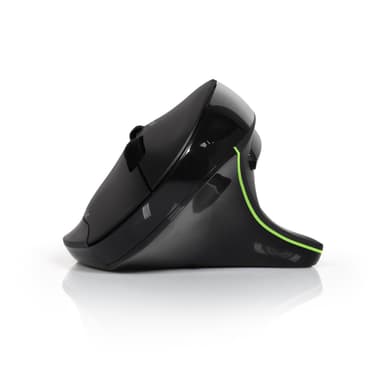 PORT CONNECT Højrehåndet Genopladelig ergonomisk mus 2 år, Sort, Trådløs
