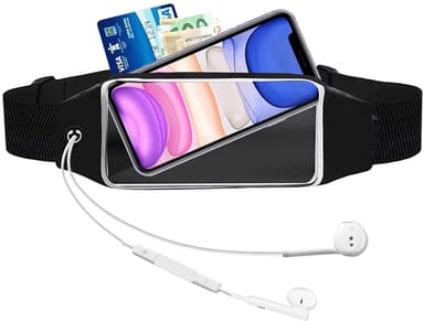 Sportsbælte med mobilholder Large Sort