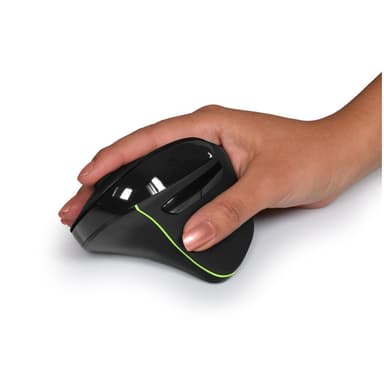 PORT CONNECT Højrehåndet Genopladelig ergonomisk mus 2 år, Sort, Trådløs