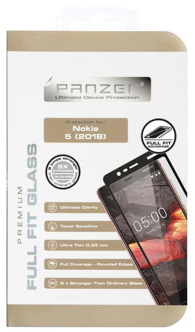 Panzer Full-Fit Nokia 5.1 skærmbeskytter (gen.sigt.)