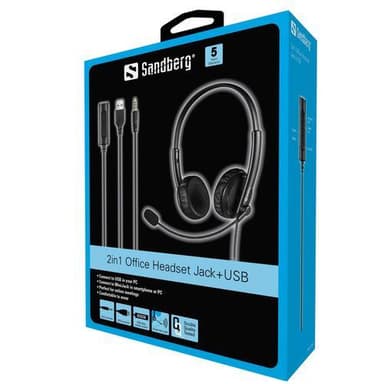 Sandberg 2in1 Office Headset Jack + USB