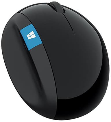 Microsoft L6V-00005 Sculpt Ergonomic Mouse, USB, Trådløs, Sort, Ja