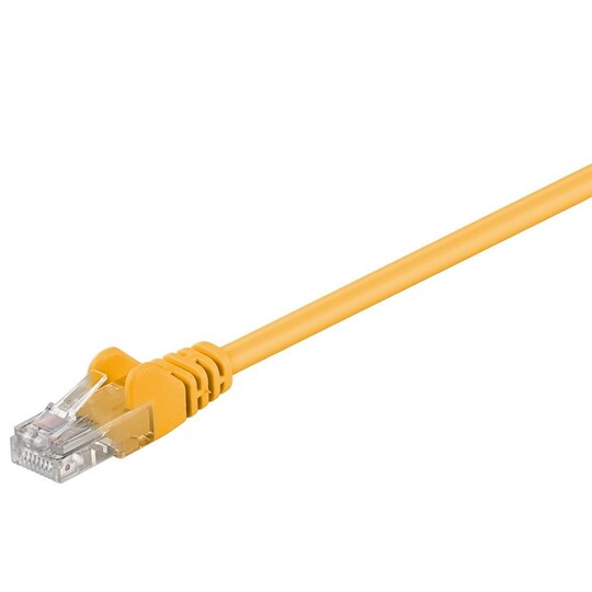 Netværkskabel CAT 5e, U/UTP, gul, 0,25 m