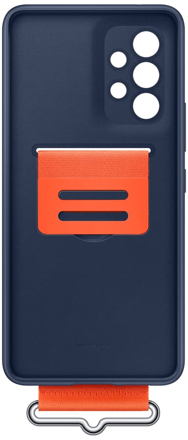 Samsung Galaxy A53 silikonecover med strop (navy)