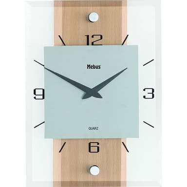 Mebus 18220 Quarz Vægur 20 cm x 28 cm x 5 cm Bøg,