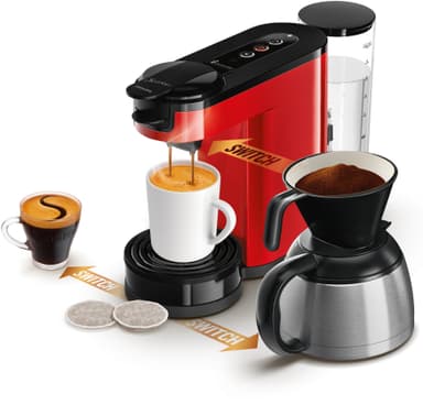 Senseo Switch 3in1 Kaffemaskine Base+ (rød)