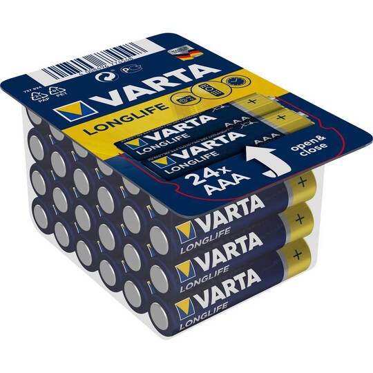 Varta LONGLIFE AAA Big Box 24 AAA-batteri Alkali-mangan 1200 mAh 1.5 V 24 stk
