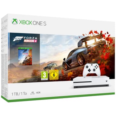 Xbox One S 1 TB: Forza Horizon 4 spil-bundle (hvid) Xbox One S 1 TB: Forza Horizon 4 spil-bundle (hvid)