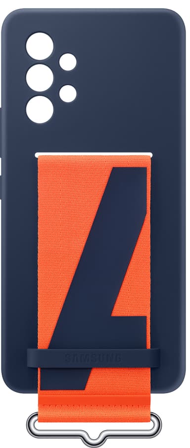 Samsung Galaxy A53 silikonecover med strop (navy)