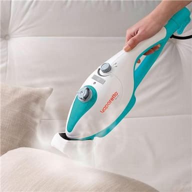 Polti Dampmoppe PTEU0252 Vaporetto SV205 Effekt 1300 W, Vandtank kapacitet 0,32 L, Hvid/Blå