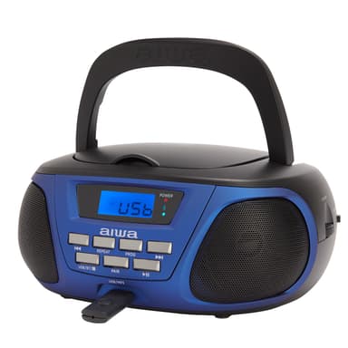 AIWA Mini Boomblaster FM - CD - Bluetooth - USB - Blå