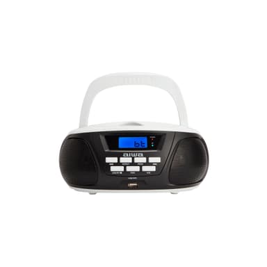 AIWA Mini Boomblaster FM - CD - Bluetooth - USB - Hvid