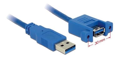Governable Klappe Glimte Delock-kabel USB 3.0 Type-A-stik> USB 3.0 Type-A-boks til installation 1 |  Elgiganten