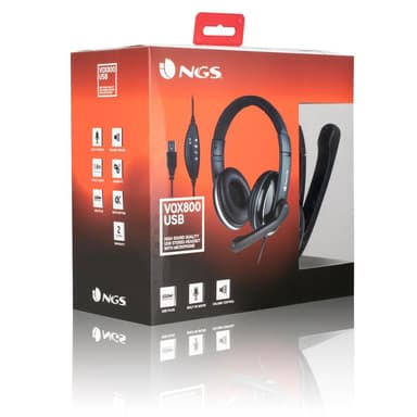 Headset VOX800 USB Vol / Mute kontrolmikrofon.
