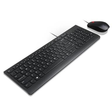 Lenovo Essential Wired Keyboard and Mouse Combo Tastaturlayout russisk, sort, russisk / kyrillisk