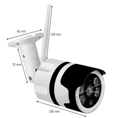 Udendørs Wi-Fi / IP-kamera 2MPixel TUYA-kompatibelt