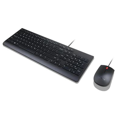 Lenovo Essential Wired Keyboard and Mouse Combo Tastaturlayout russisk, sort, russisk / kyrillisk