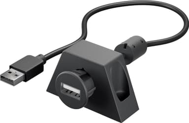 Goobay USB 2.0 Hi-Speed-forlængerkabel med monteringsholder, sort