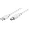 USB 2.0 Hi-Speed-kabel, hvid